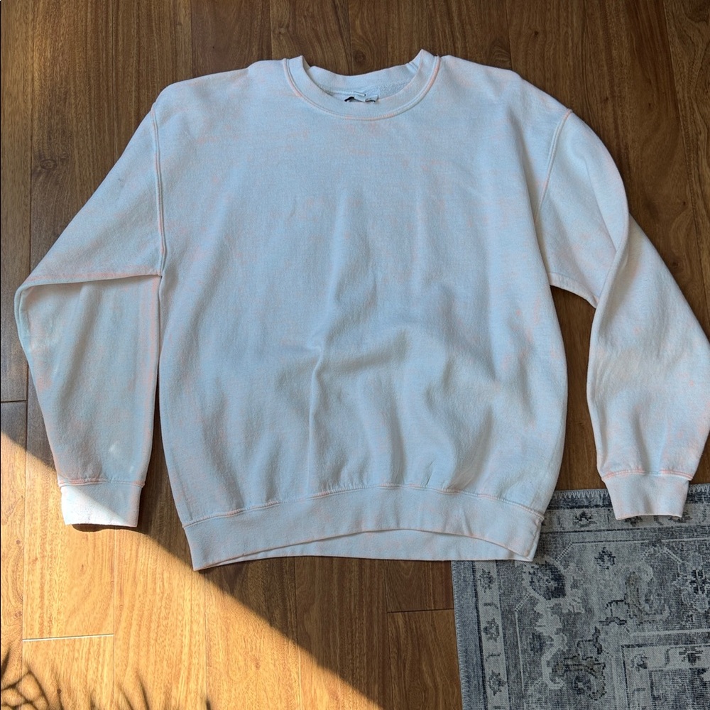 Topshop Women's Crewneck Sweatshirt - Pale Pink